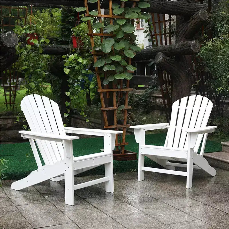 Sedia Adirondack per esterni Northlight All Weather in plastica riciclata, bianca