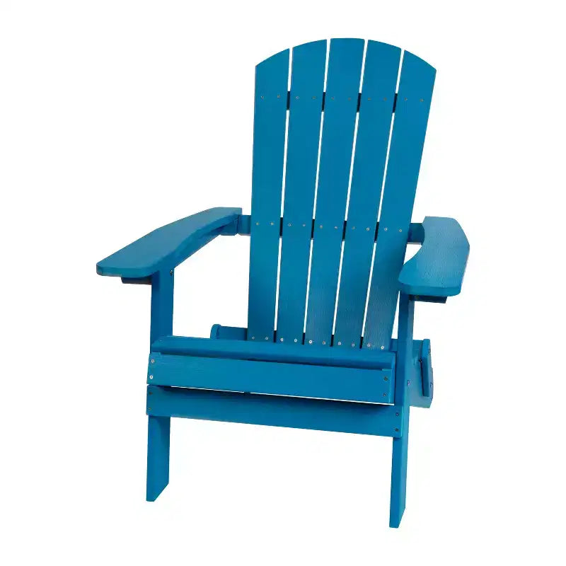 Set di 4 sedie pieghevoli Adirondack Charlestown in poliresina per tutte le stagioni Flash Furniture