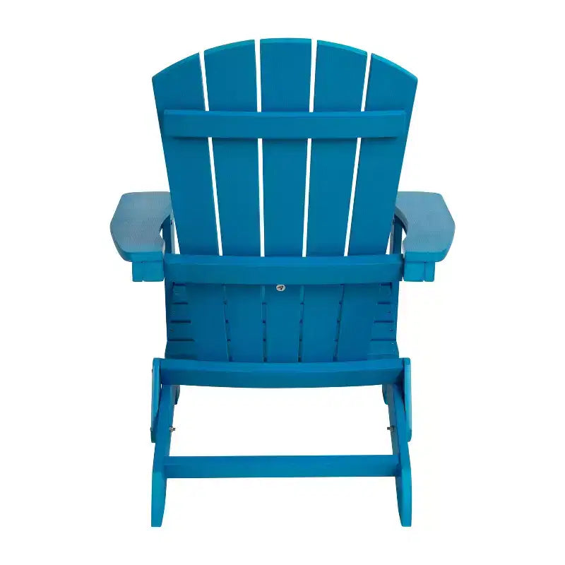 Set di 4 sedie pieghevoli Adirondack Charlestown in poliresina per tutte le stagioni Flash Furniture
