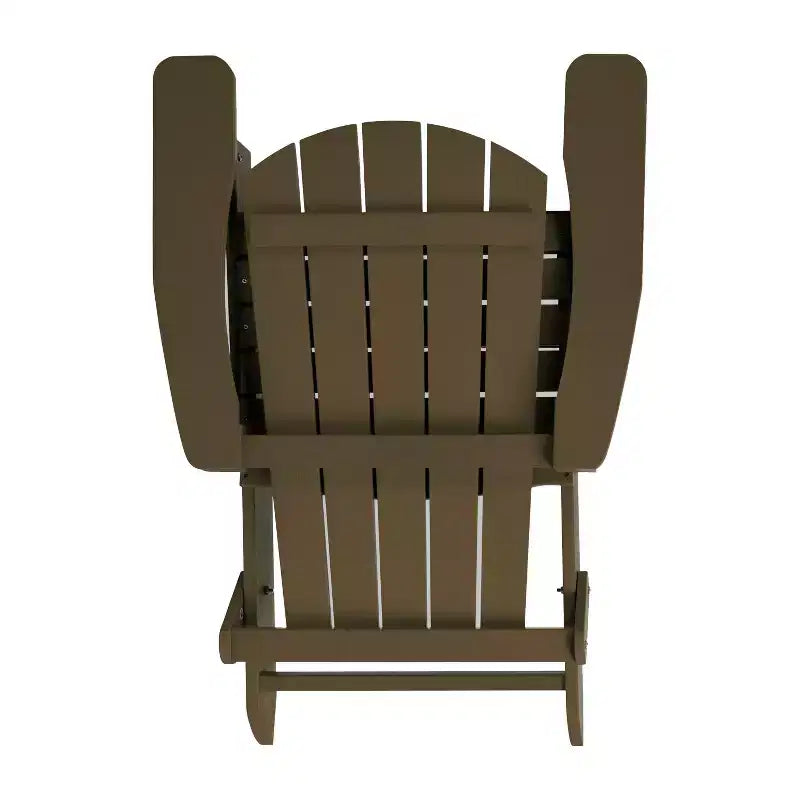 Set di 4 sedie pieghevoli Adirondack Charlestown in poliresina per tutte le stagioni Flash Furniture