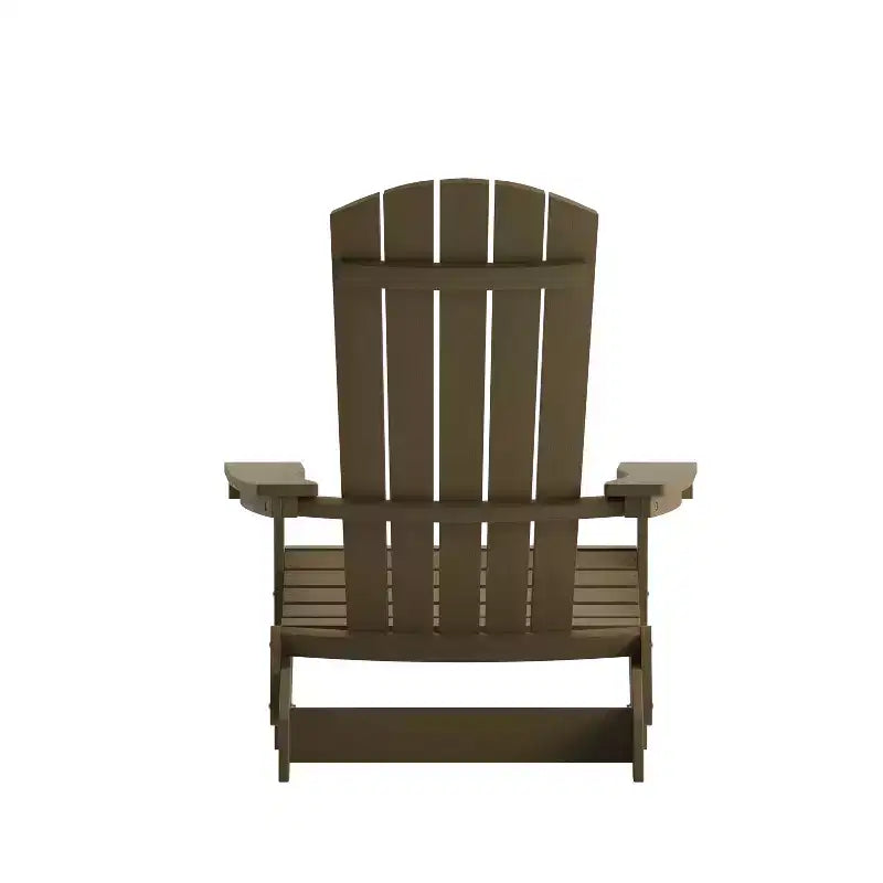 Set di 4 sedie pieghevoli Adirondack Charlestown in poliresina per tutte le stagioni Flash Furniture