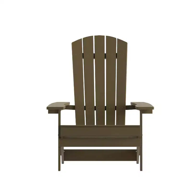 Sedia pieghevole Adirondack Flash Furniture Charlestown per interni/esterni in poly resina per tutte le stagioni