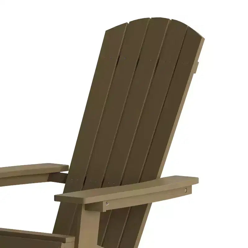 Sedia pieghevole Adirondack Flash Furniture Charlestown per interni/esterni in poly resina per tutte le stagioni
