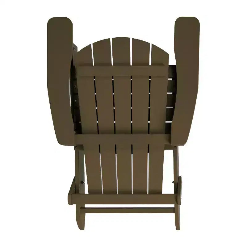 Sedia pieghevole Adirondack Flash Furniture Charlestown per interni/esterni in poly resina per tutte le stagioni