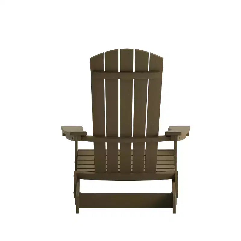 Sedia pieghevole Adirondack Flash Furniture Charlestown per interni/esterni in poly resina per tutte le stagioni