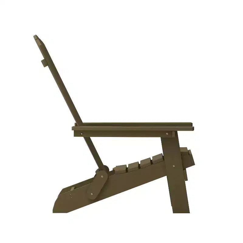 Sedia pieghevole Adirondack Flash Furniture Charlestown per interni/esterni in poly resina per tutte le stagioni