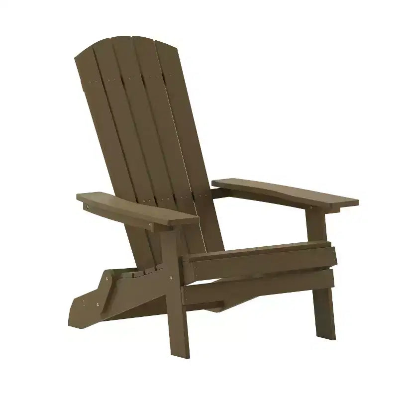 Flash Furniture Charlestown Chaise Adirondack pliante d'intérieur/extérieur en polyrésine tout temps