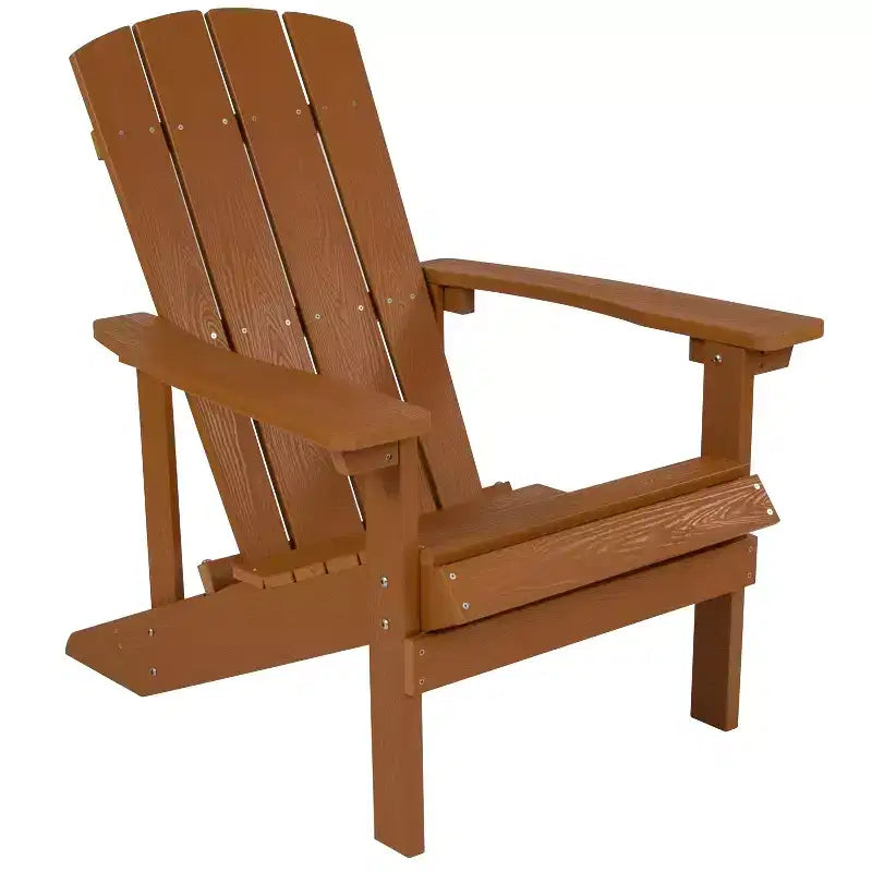 Lot de 2 chaises Adirondack Flash Furniture Charlestown en polyrésine résistante aux intempéries avec table d'appoint