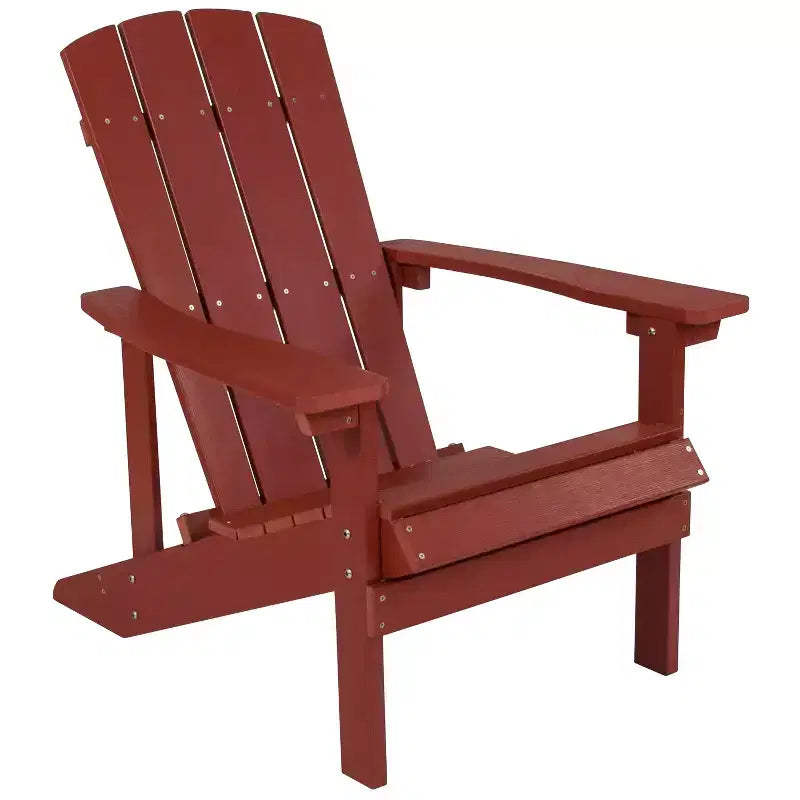 Lot de 2 chaises Adirondack Flash Furniture Charlestown en polyrésine résistante aux intempéries avec table d'appoint