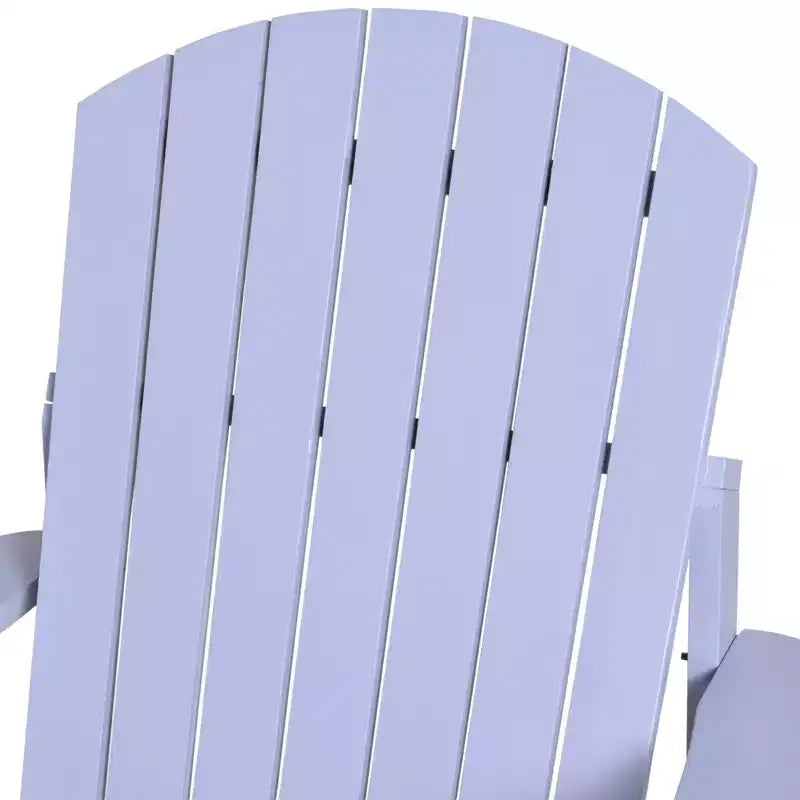 Outsunny Sedia Adirondack Extra Large, Seduta da Esterno per Braciere e Portico, Sedia a Sdraio Classica in Legno con Portabicchieri Integrato per Patio, Giardino