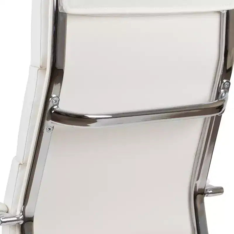 Sedia da ufficio ergonomica con schienale alto, braccioli in metallo imbottiti, sedia direzionale girevole per computer e scrivania