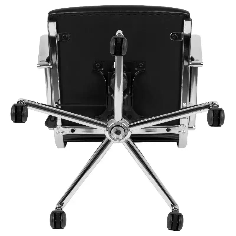 Sedia da ufficio ergonomica con schienale alto, braccioli in metallo imbottiti, sedia direzionale girevole per computer e scrivania