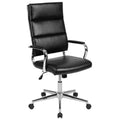 Sedia da ufficio ergonomica con schienale alto, braccioli in metallo imbottiti, sedia direzionale girevole per computer e scrivania