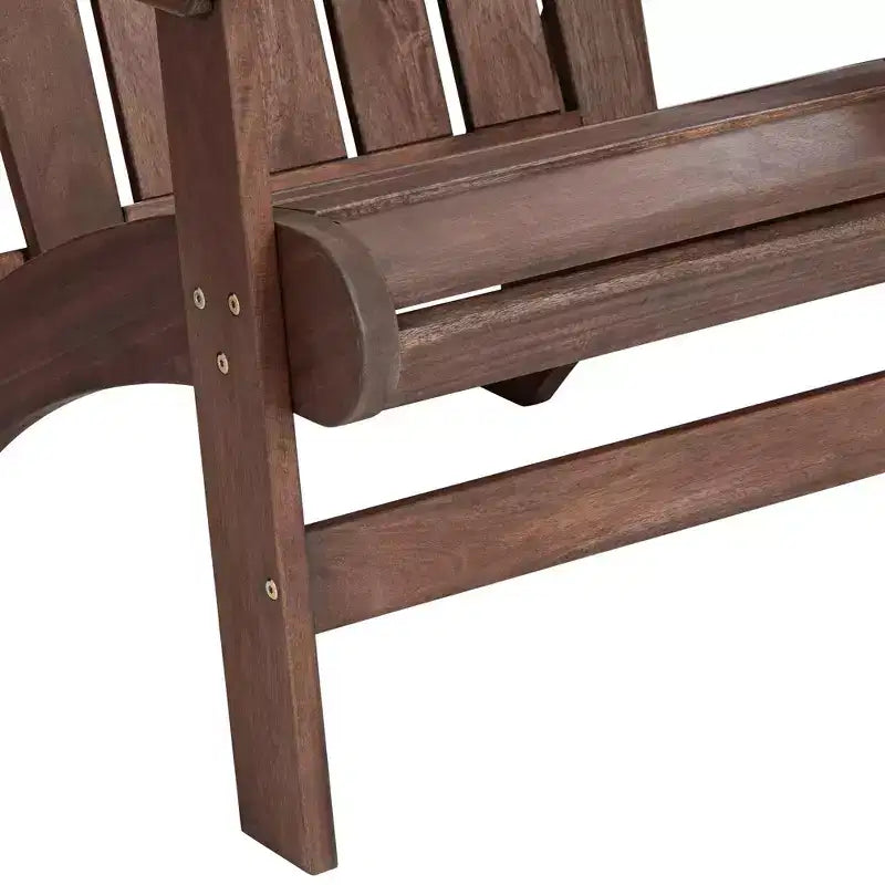 Teal Island Designs Dylan Sedie Adirondack da Esterno in Legno Scuro, Set da 2