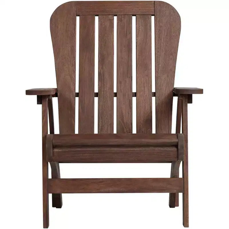 Teal Island Designs Dylan Sedie Adirondack da Esterno in Legno Scuro, Set da 2