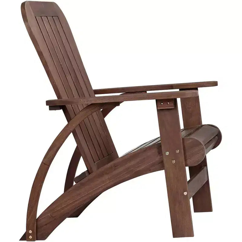 Teal Island Designs Dylan Sedie Adirondack da Esterno in Legno Scuro, Set da 2