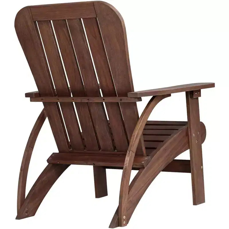 Teal Island Designs Dylan Sedie Adirondack da Esterno in Legno Scuro, Set da 2