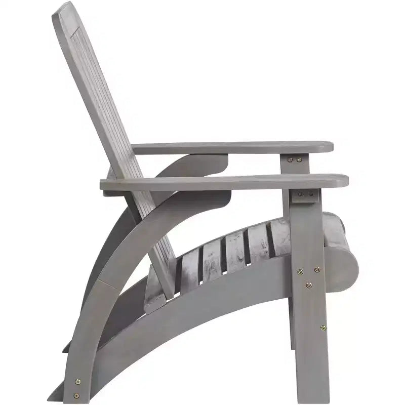 Teal Island Designs Dylan Gray Wash, Set di 2 sedie Adirondack in legno per veranda o patio