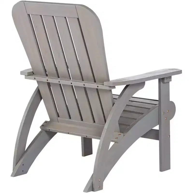Teal Island Designs Dylan Gray Wash, Set di 2 sedie Adirondack in legno per veranda o patio