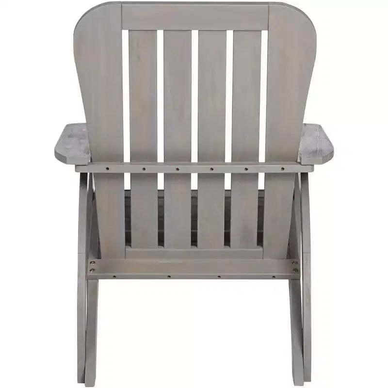 Teal Island Designs Dylan Gray Wash, Set di 2 sedie Adirondack in legno per veranda o patio