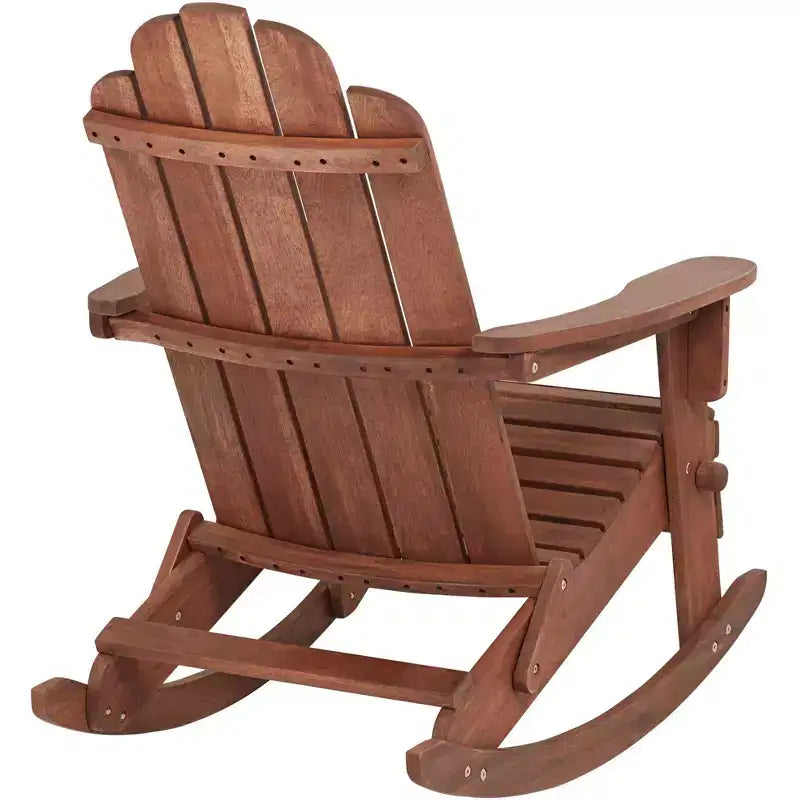 Teal Island Designs Chandler Sedie a Dondolo Adirondack Scure Naturali Set da 2