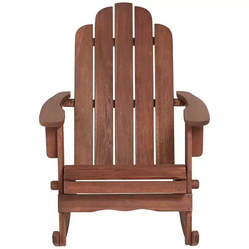 Teal Island Designs Chandler Sedie a Dondolo Adirondack Scure Naturali Set da 2