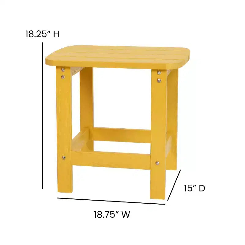 Tavolino laterale Adirondack Merrick Lane in poliresina resistente alle intemperie per interni/esterni