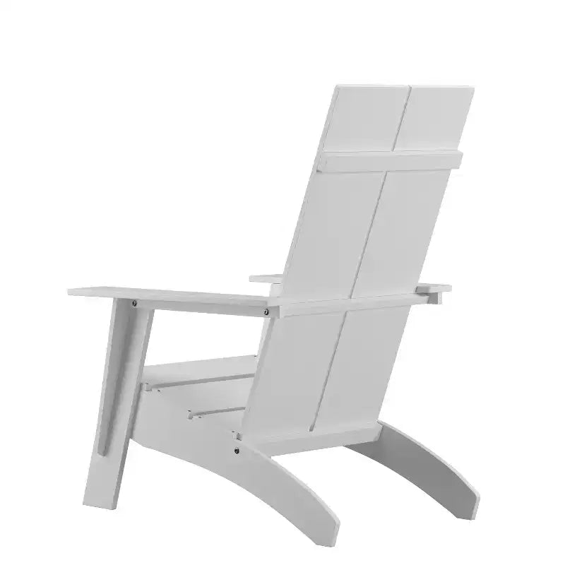 Flash Furniture Set di 2 Sedie Adirondack Sawyer Moderne in Legno di Poliresina per Tutte le Stagioni