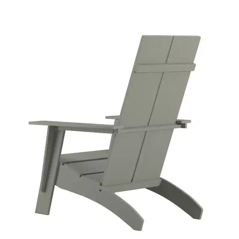 Sedia Adirondack Flash Furniture Sawyer moderna in legno di poliresina per tutte le stagioni