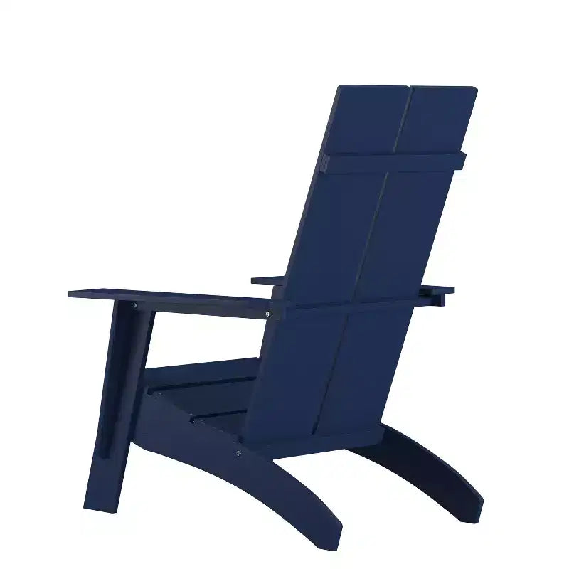 Sedia Adirondack Flash Furniture Sawyer moderna in legno di poliresina per tutte le stagioni