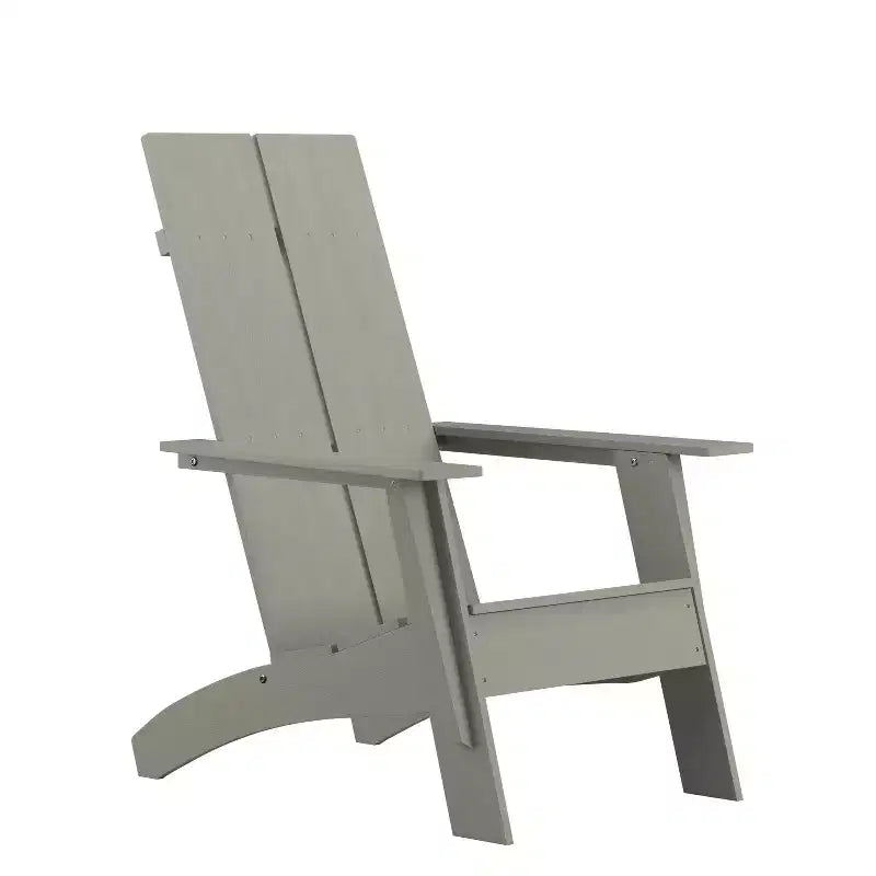 Chaise Adirondack moderne en résine de polyéthylène d'extérieur Flash Furniture Sawyer