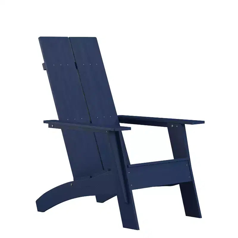 Chaise Adirondack moderne en résine de polyéthylène d'extérieur Flash Furniture Sawyer