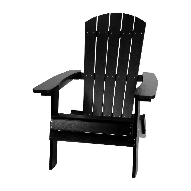 Merrick Lane Set di 4 Sedie Lounge Pieghevoli Adirondack in Poliresina - Sedia da Patio per Interni/Esterni per Tutte le Stagioni