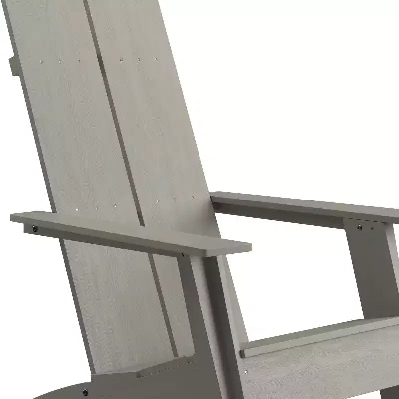 Set di 4 sedie Adirondack Merrick Lane in resina di polietilene per tutte le stagioni, design moderno