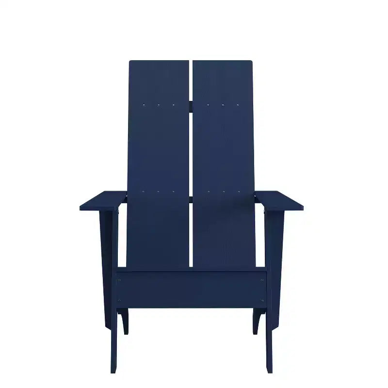 Set di 4 sedie Adirondack Merrick Lane in resina di polietilene per tutte le stagioni, design moderno