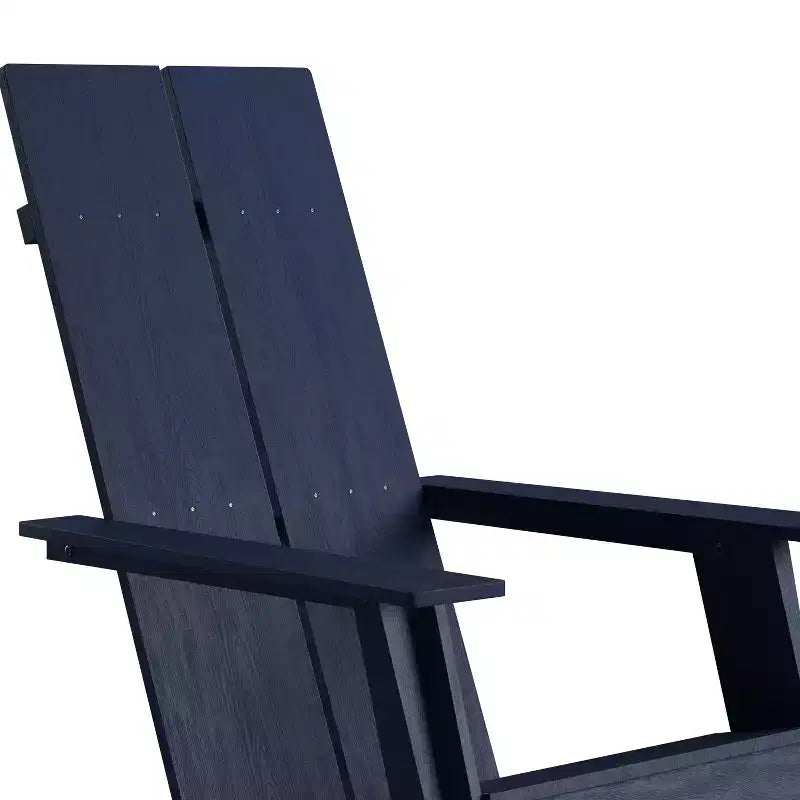 Set di 4 sedie Adirondack Merrick Lane in resina di polietilene per tutte le stagioni, design moderno