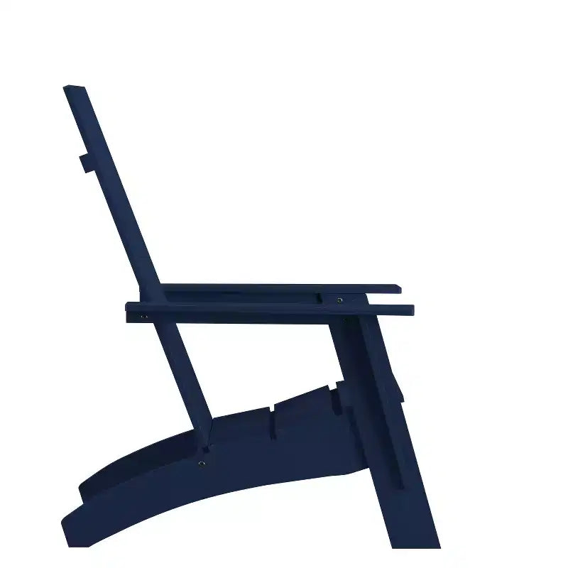 Set di 4 sedie Adirondack Merrick Lane in resina di polietilene per tutte le stagioni, design moderno