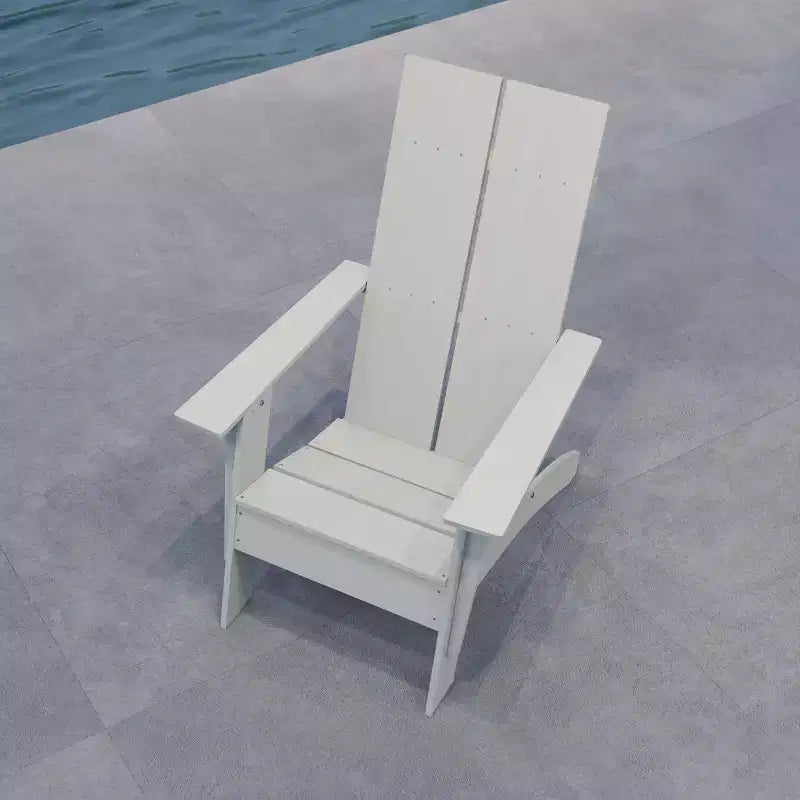 Sedia Adirondack in legno di poliresina per esterni Merrick Lane Modern 2 Slat Back