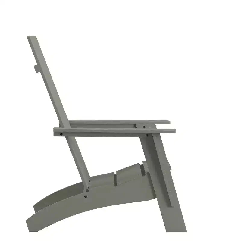 Sedia Adirondack in legno di poliresina per esterni Merrick Lane Modern 2 Slat Back