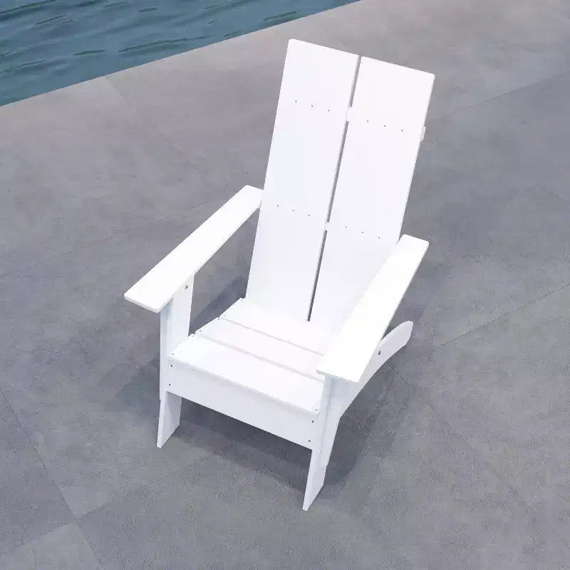Sedia Adirondack in legno di poliresina per esterni Merrick Lane Modern 2 Slat Back