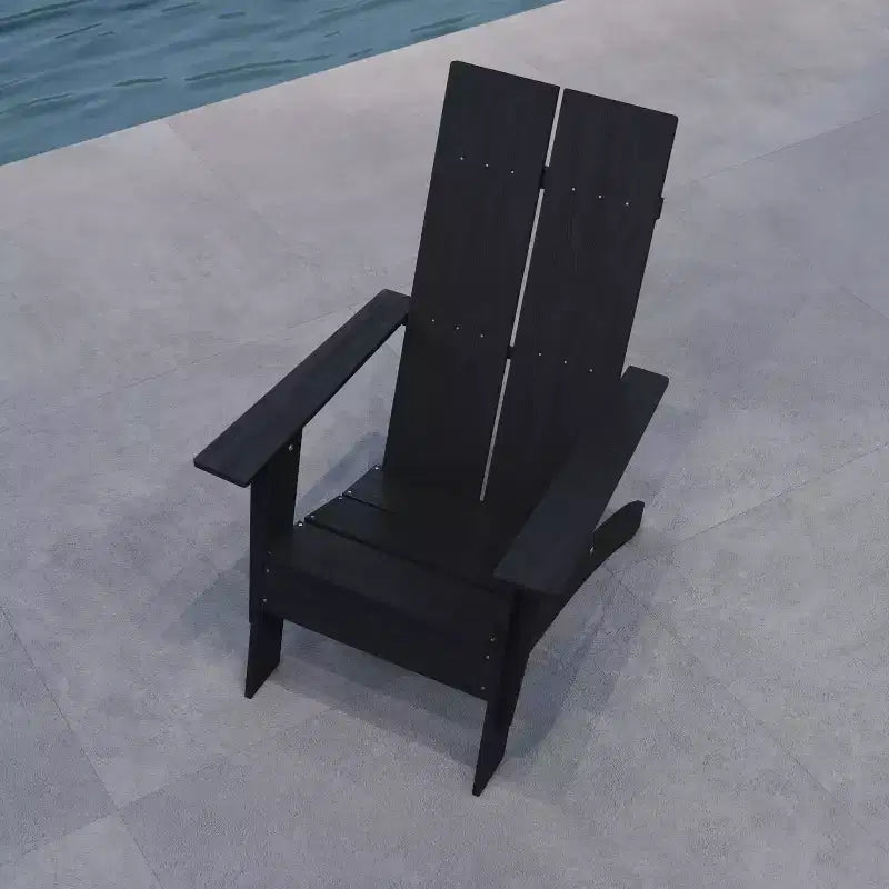 Sedia Adirondack in legno di poliresina per esterni Merrick Lane Modern 2 Slat Back