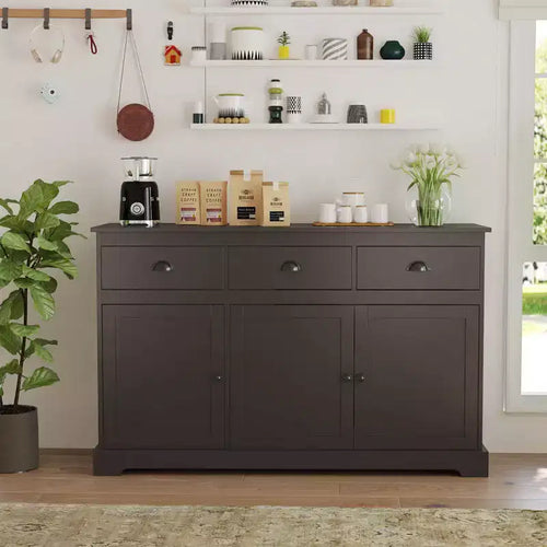 Mobile contenitore da 53,5 con 3 cassetti e 2 ripiani regolabili, Credenza
