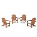 4pk Plastic Resin Adirondack Chairs - EDYO LIVING
