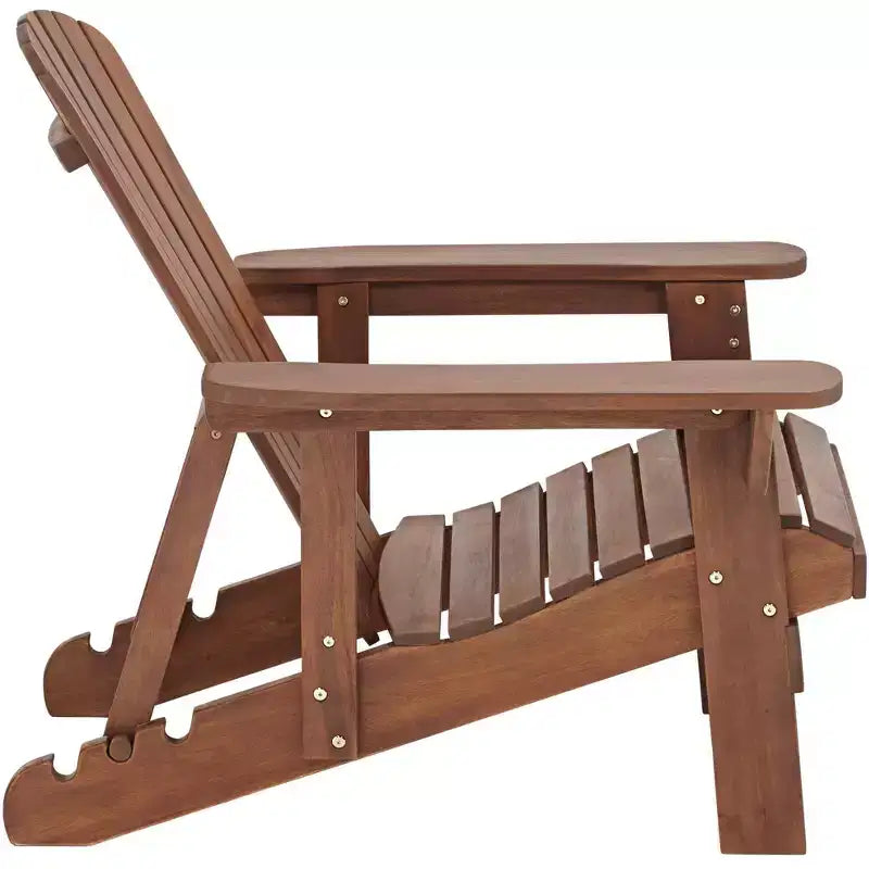 Sedie Adirondack Reclinabili da Esterno in Legno Scuro Fletcher Teal Island Designs - Set da 2