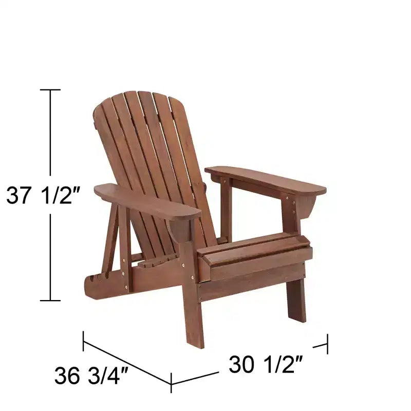 Sedie Adirondack Reclinabili da Esterno in Legno Scuro Fletcher Teal Island Designs - Set da 2