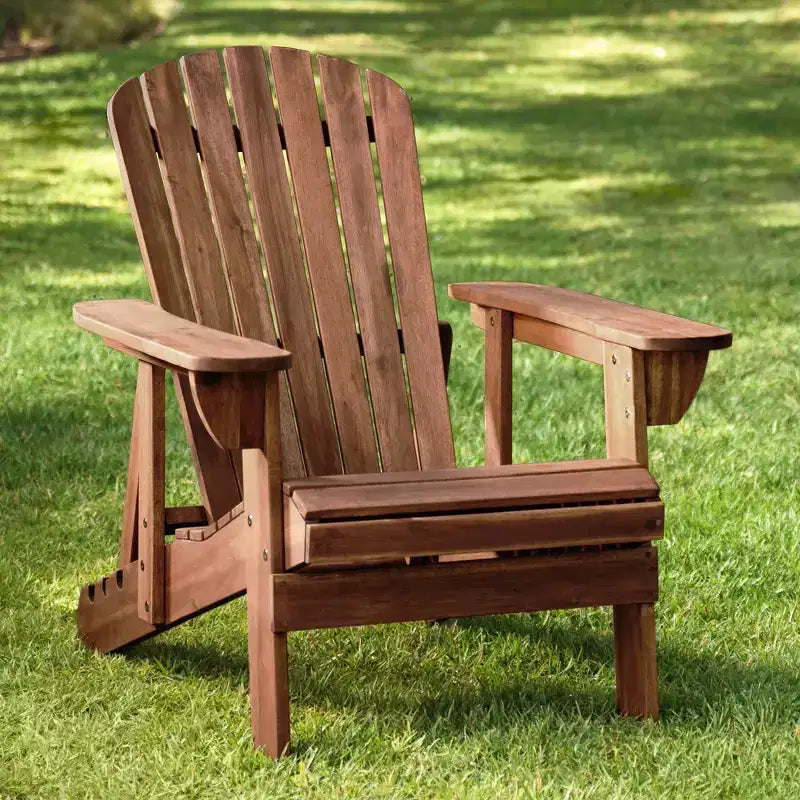 Sedie Adirondack Reclinabili da Esterno in Legno Scuro Fletcher Teal Island Designs - Set da 2