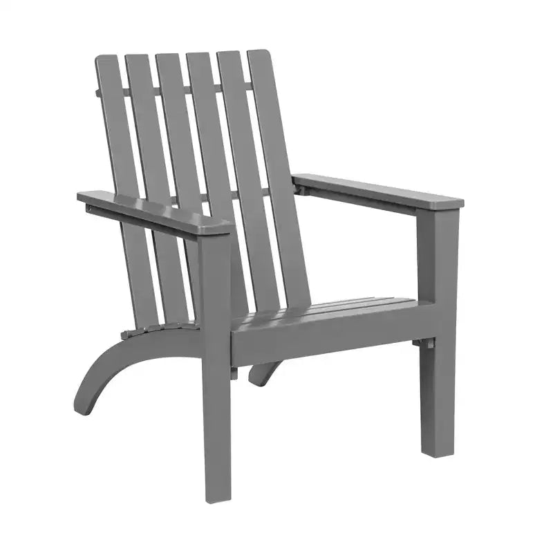 Sedia da Giardino Adirondack Costway in Legno di Acacia, con Braccioli, per Esterni Bianco\Nero\Grigio