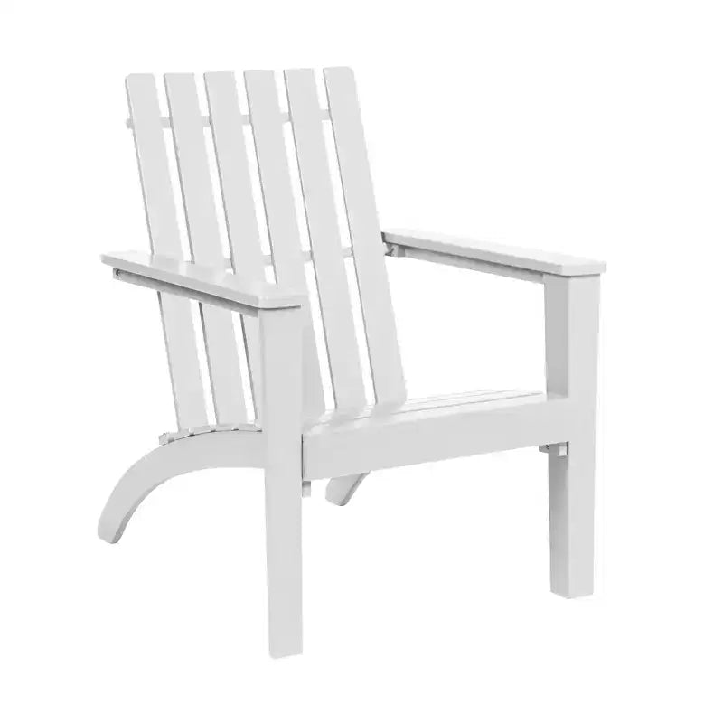Sedia da Giardino Adirondack Costway in Legno di Acacia, con Braccioli, per Esterni Bianco\Nero\Grigio