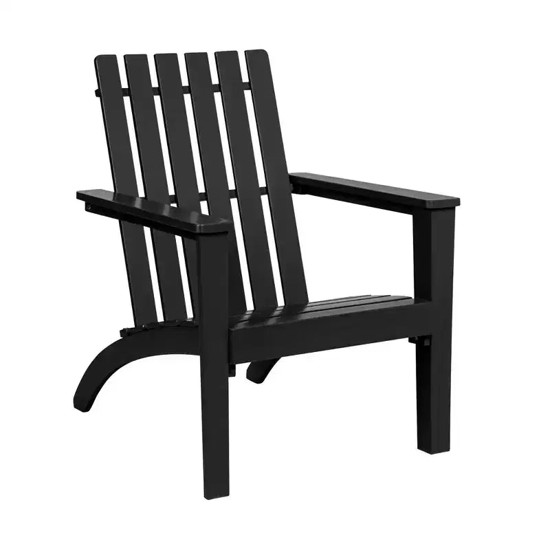Sedia da Giardino Adirondack Costway in Legno di Acacia, con Braccioli, per Esterni Bianco\Nero\Grigio
