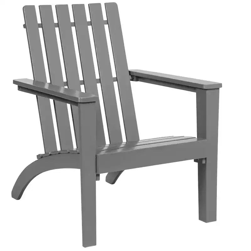 Chaise Adirondack de Patio Costway en Bois d'Acacia avec Accoudoirs pour Jardin/Terrasse Blanc/Noir/Gris